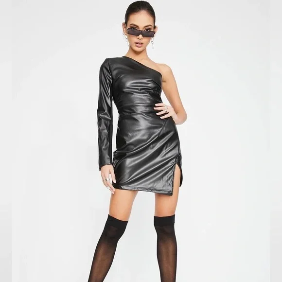 black leather dress express Express Women's Mini Shift Dress